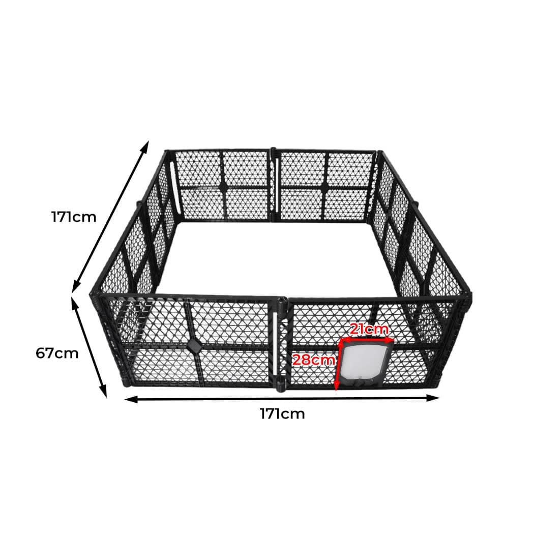 PaWz Pet Playpen Foldable Protable Dog Play Pens Plastic Garden Outdoor